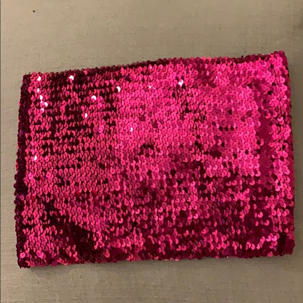 Pink elastic sequin strapless top!